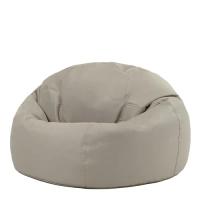 Image of Bean Bag Bazaar Outdoor Bag, Stone Beige, Water Resistant Fabric, Large Beanbag with Filling Included, Floor Chair, Garden Seating, Furniture