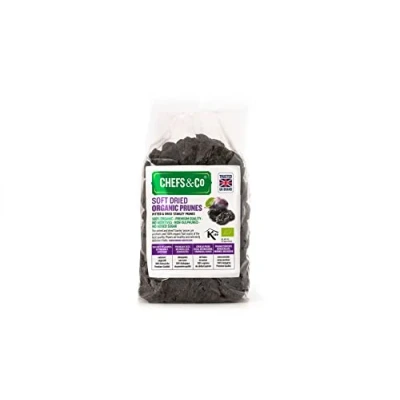 Image of CHEFS &amp; CO Soft Dried Organic Prunes (pitted) Fruits Whole Healthy Snack Vegan&amp;Vitamins Retained Unsorbated,No Added Sugar,Kosher Certified (ORGANIC, 400 g(Pack of 1))