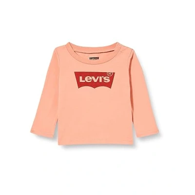 Image of Levi&#039;s Kids L/s batwing tee Baby Girls Terra Cotta. 9 months