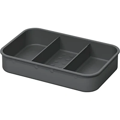 Image of NINKA Eins2top 5003.11 41514 Organic Bowl with 3 Divisions Cover Filter for 4.2/5.5/8 Litres Dark Grey/Silver