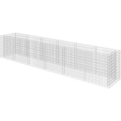 Image of vidaXL Gabion Raised Bed Galvanised Steel 540x90x100cm Stone Basket
