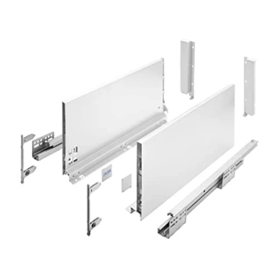 Image of GTV Axis Pro Drawer Runners, Runners with Full Extension, White, Load Capacity up to 40 kg, Push Open Systems, Free Access, Width: 300 mm, Height: 200 mm