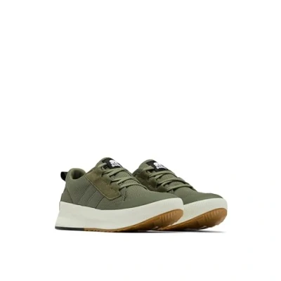 Image of Sorel Womens Out About 3 Low Waterproof Sneaker, Stone Green Sea Salt, 4 UK