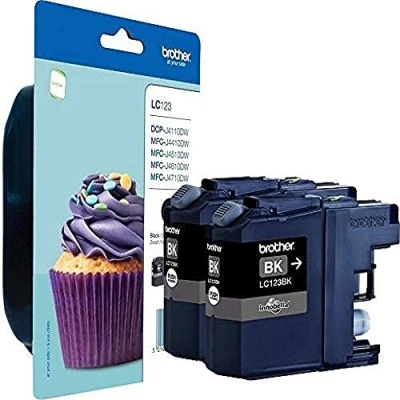Image of Brother LC123BK Inkjet Cartridge Twinpack Black LC123BKBP2