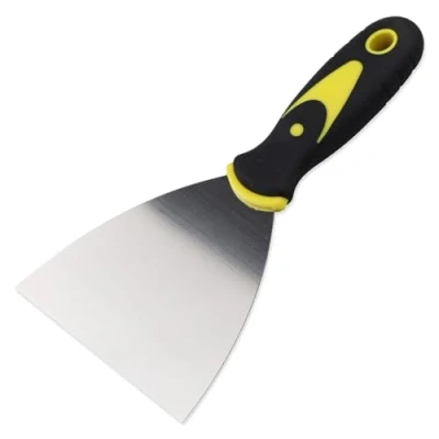 Image of Stainless Steel Wall Scraper Paint Stripper with Soft Grip Handle Filling Putty for Wallpaper Drywall Decals DIY Decorating Removal Painting