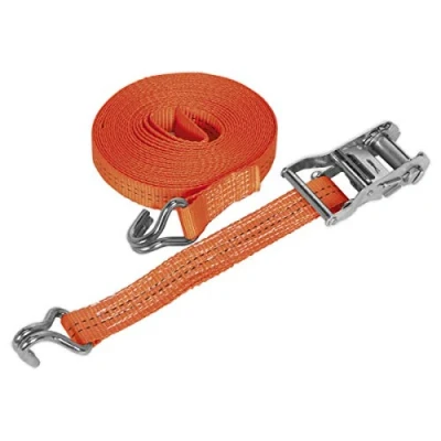 Image of Sealey Ratchet Tie Down 35mm x 8m Polyester Webbing 2000kg Breaking Strength