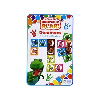 Image of By Paul Lamond Games The World of Dinosaur Roar Picture Dominoes,20.5 cm x 13.5 3.8
