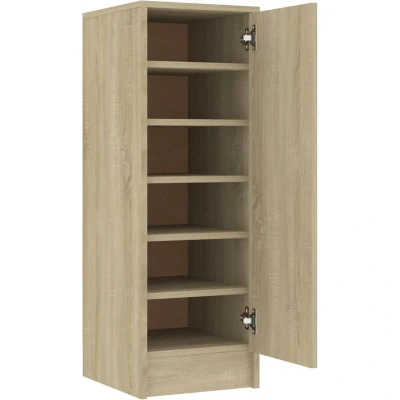 Image of vidaXL Shoe Cabinet Sonoma Oak 32x35x92 cm Engineered Wood