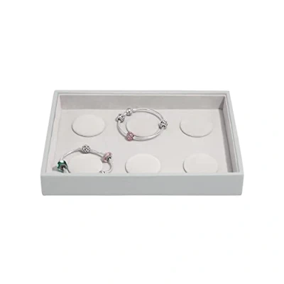Image of Stackers Pebble Grey Classic Medium Jewellery Box 6 Padded Charm Layer