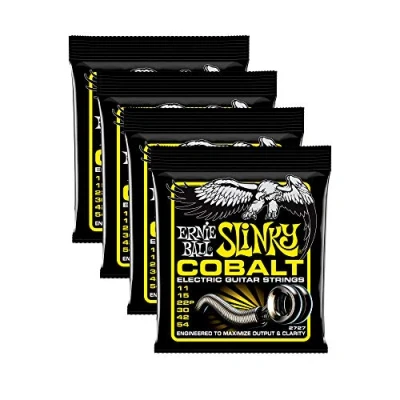 Image of 4 PACK Ernie Ball Cobalt Beefy Slinky Electric Guitar String