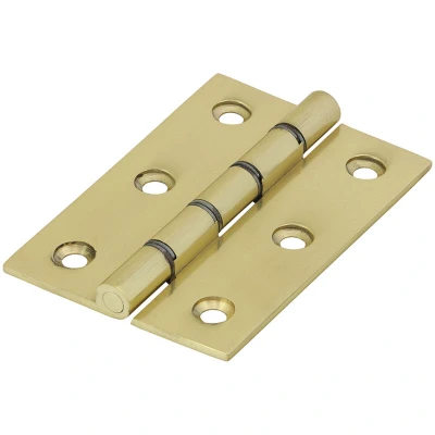 Image of 3x TIMCO Double Steel Washered Butt Hinge Solid Brass Polished 234555