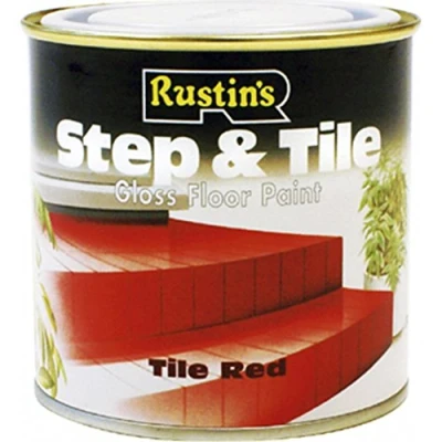 Image of Rustins Step &amp; Tile Paint Gloss Red 250 ml RUSSTP250