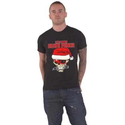 Image of Rock Off officially licensed products Five Finger Death Punch Santa Knucklehead Christmas T Shirt XXL Black