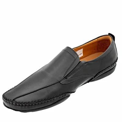 Image of Puerto Rico Black Men&#039;s Leather Loafer Shoes