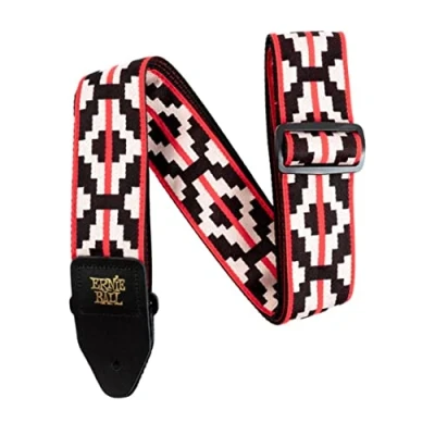 Image of Ernie Ball Ristra Red Jacquard Guitar Strap