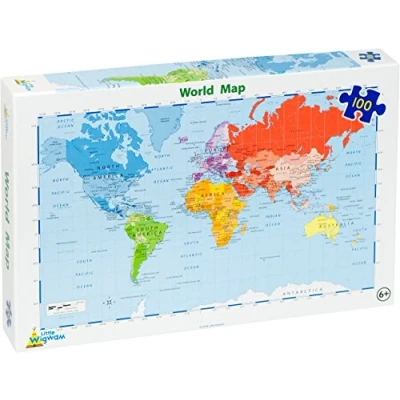 Image of Little Wigwam World Map 100 piece Jigsaw