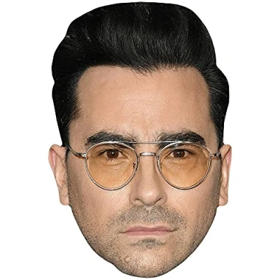 Image of Dan Levy (Tinted Glasses) Celebrity Mask, Flat Card Face, Fancy Dress Mask