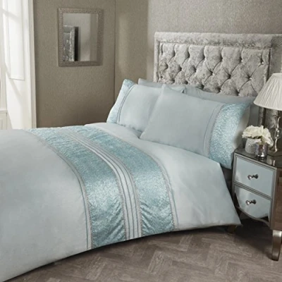 Image of Rapport Aurora Duvet Set, Superking, Polyester Cotton, Gold, Super King
