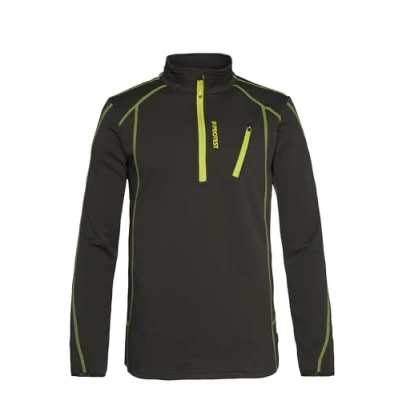 Image of Protest Humans 1/4 Zip Top Fleece Men&#039;s, Mens, Fleece, 3793000, Green, S