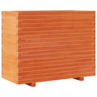Image of vidaXL Garden Planter Wax Brown 90x40x72 cm Solid Wood Pine
