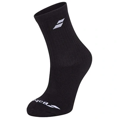 Image of Babolat 3 Pairs Pack Junior Socks Unisex Children, unisex_child, Socks, 5JA1371, Black, 31 34