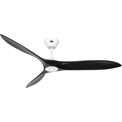 Image of CASAFAN Eco Airscrew Ceiling Fan, Rotor Blade 1520 mm, Matt Black/Matt White