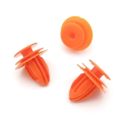 Image of VVO Fasteners Plastic Windscreen Cowl or Scuttle Panel Clip, Orange (Pack of 10)