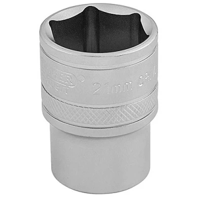 Image of Draper 6 Point Metric Socket, 1/2&quot; Sq. Dr., 21mm