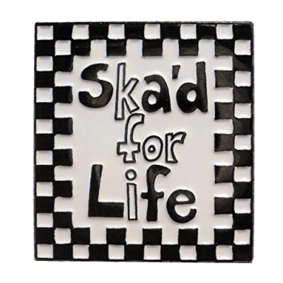 Image of Ska&#039;d For Life Ska Music Rude Boy Two Tone MOD Metal Enamel Badge
