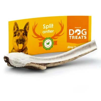 Image of Natural Dog Treats Deer Split Antler for Dogs Large Antlers 100% Premium Lasting Chew Size L (101 150 g) Christmas