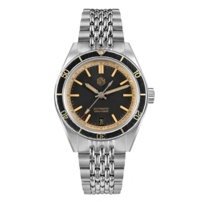 Image of San Martin SN0116 Vintage Distressed Effect Men Dive Watches NH35 Automatic Mechanical Watch Waterproof Watch, V 2