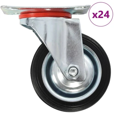 Image of vidaXL 24 pcs Swivel Casters 75 mm
