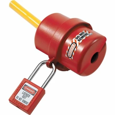 Image of Master Lock 487 Rotating electrical plug lockout for 120 and 240 volt plugs