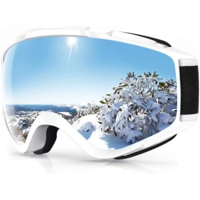 Image of Findway Ski Goggles, Skiing Goggles For Snowboard Jet Snow, Women Men Ladies Youth Teen OTG Over Helmet Compatible, Anti fog 100% UV Protection, glare Snowboarding