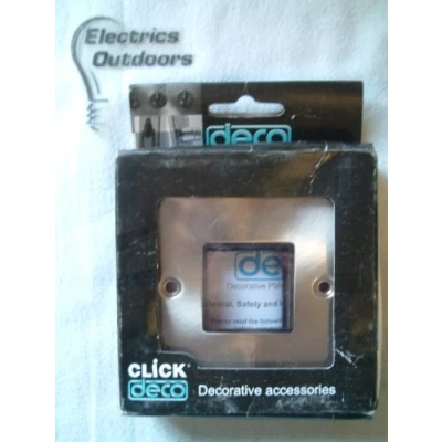 Image of Deco CLICK VICTORIAN SATIN CHROME 1 GANG DOUBLE SWITCH APERTURE VPSC402BK