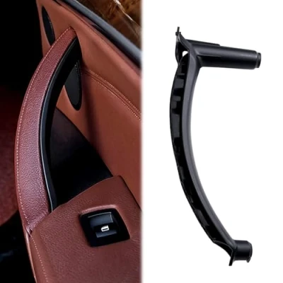 Image of TTCR II Door Pull Handle Compatible with BMW X5 E70 2008 2013,Compatible X6 E71/E72 2014,Right Rear Interior Passenger Trim(Leather Cover NOT Included)