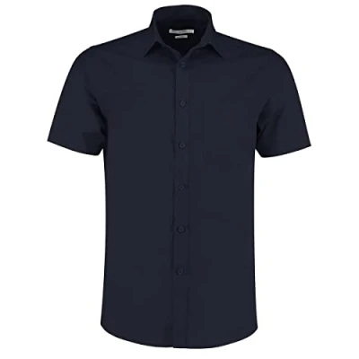 Image of Kustom Kit Men&#039;s Poplin Shirt Business, Blue (Dark Navy Kk dkn ), 42 (Size: 16.5)