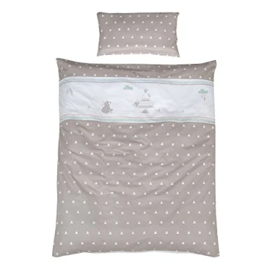 Image of Roba Bed Linen 2 Piece Collection 100% Cotton Children&#039;s 100 x 135 cm, Blankets &amp; Cushion Cover for Babies Children