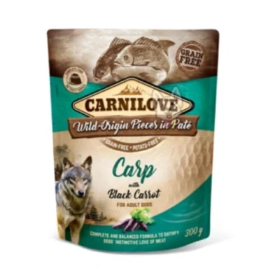 Image of Carnilove Dog Pate Pouch 300g Carp with Black Carrot