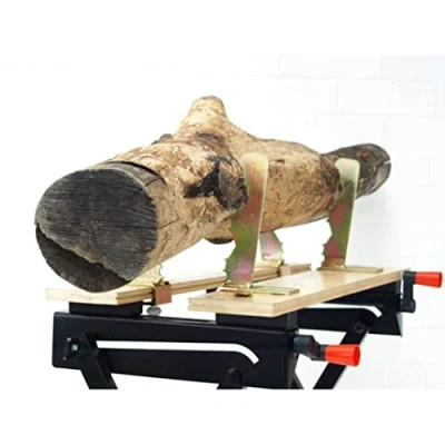 Image of Forest Master BJL25 Bench Jaw Log Clamps Secure and Durable Steel for Working Easy Installation Angled Jaws with Serrated Teeth Enhanced Safety Set of 4