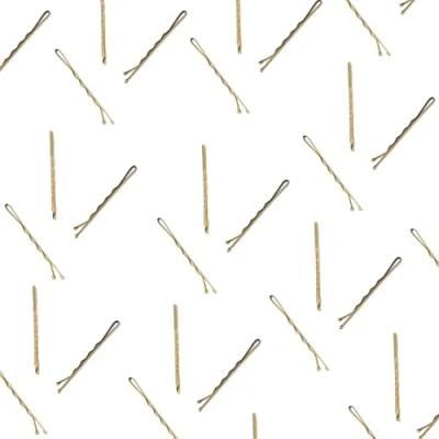 Image of Topkids Accessories Hair Grips for Women and Girls, Bobby Pins Kirby Small Clips Styling Buns (50mm, Blonde Gold Laquer 72pc)