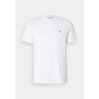 Image of Calvin Klein Jeans Badge Classic TEE Basic Tshirt, Men&#039;s, Size: Small, Bright white