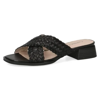 Image of CAPRICE Women&#039;s 9 27202 42 Flat Sandal, Black (Black Nappa), 8 UK
