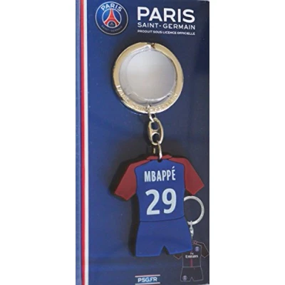 Image of PSG Paris Saint Germain mbappe Keyring in Blister Pack Unisex Children, Blue