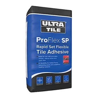 Image of Ultra Tile Proflex SP S1 Rapid Set Flexible Adhesive Wall &amp; Floor 20KG Grey