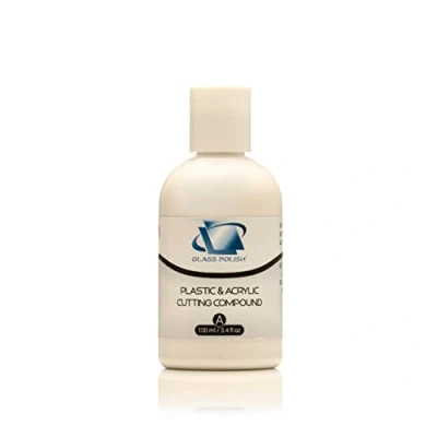 Image of Glass Polish 3.4oz (100ml) Plastic &amp; Acrylic Cutting Compound with Micro Abrasives for Professional Polishing