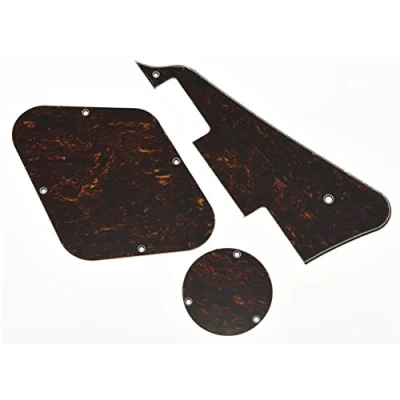 Image of KAISH Red Black Tortoise LP Standard Pickguard and Rear Control Plate Switch Cavity Covers for Les Paul Made in USA