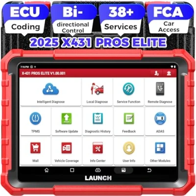 Image of LAUNCH X431 PROS ELITE Bi directional Diagnostic Scanner, ECU Online Coding, All System Scan Tool, Support 37+ Services, CANFD&amp;DoIP, Guide Function, 2 Years Free Update