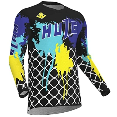 Image of Men&#039;s Cycling Jersey MTB Tops,MX Lightweight Materials,Breathable Material,Mountain Bike Long Sleeve Breathable Comfortable Soft Moisture Wicking (Color 33,S)