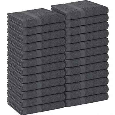 Image of Utopia Towels Grey Salon Towels, Pack of 24 (Not Bleach Proof, 16 x 27 Inches) Highly Absorbent for Hand, Gym, Beauty, Hair, Spa, and Home Hair Care
